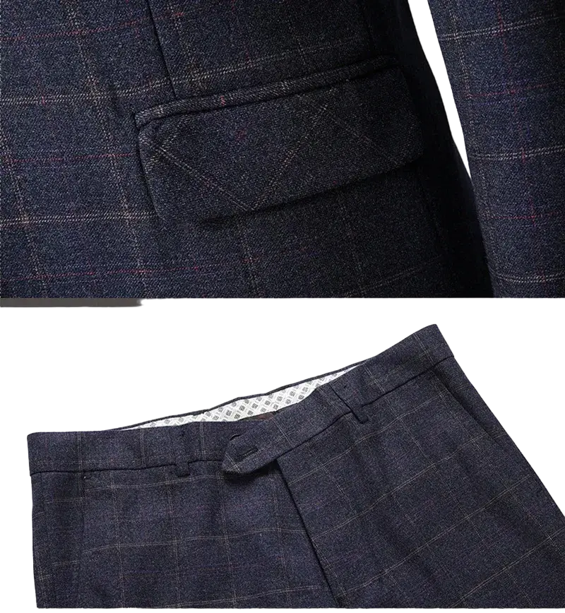 Pantalon du costume trois pièces Arthur, une tenue style Peaky Blinders chic et raffinée.